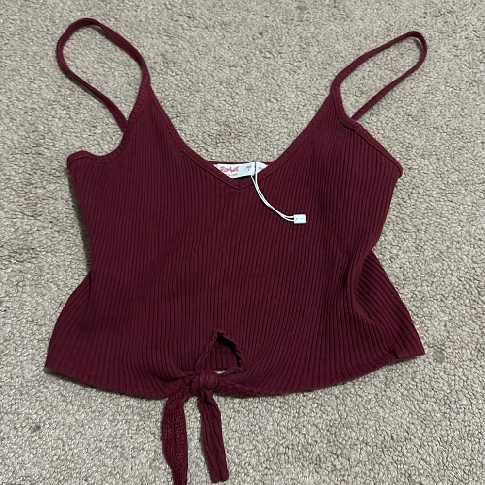Romwe NWOT Purple/Maroon Crop Top